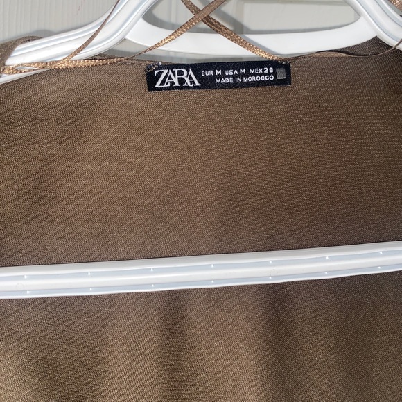 Zara Square neck green long sleeve top - Picture 2 of 3
